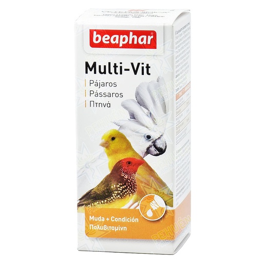 [8710729161730] Multi-Vit Pájaros Multivitamínico Aves Gotas Orales 20 mL Beaphar