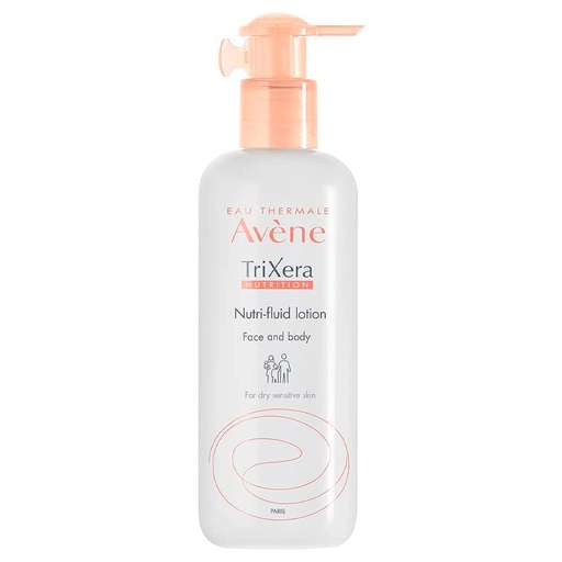 [3282770074727] Avène TriXera Nutrition Leche Rostro y Cuerpo Piel Seca Nutri-Fluida 400 mL Pierre Fabre