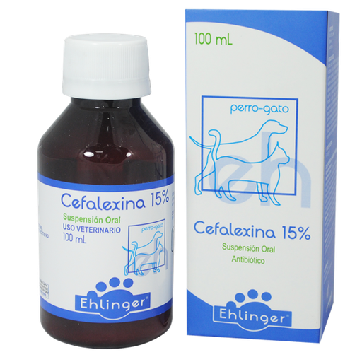 [7804622980534] Cefalexina 15% Gatos/Perros Suspensión Oral 100 mL Virbac