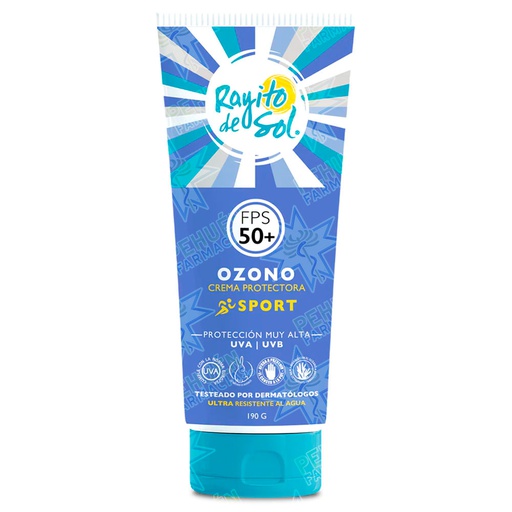 [7804907972285] Rayito de Sol Ozono Sport Fps 50+ Bloqueador 190 g Petrizzio