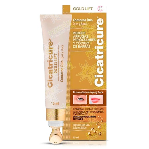 [7798140253310] Cicatricure Gold Lift Crema Contorno Duo Ojos y Boca 15 mL Genomma Lab