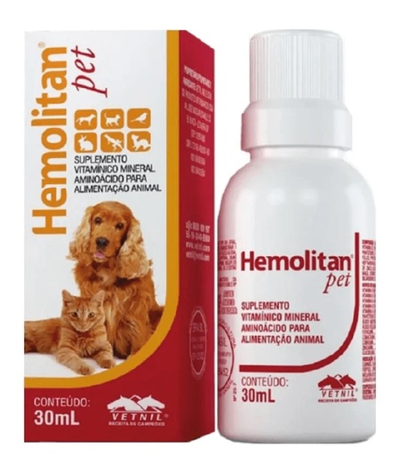 [7898053580623] Hemolitan Pet Perro/Gato/Otros 60 mL Vetnil