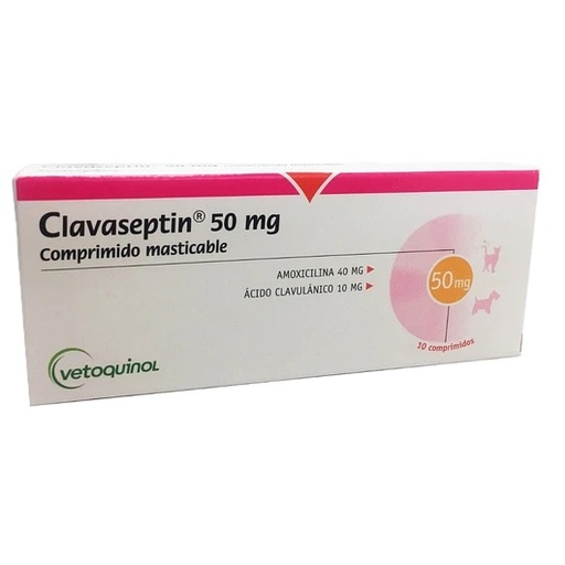 [3605874598867] Clavaseptin Gatos/Perros 50 (40/10) mg 10 Comprimidos Vetoquinol