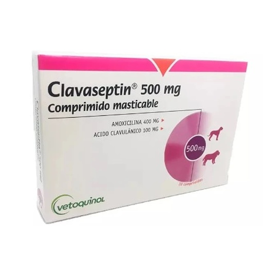 [3605874594500] Clavaseptin Perros 500 (400/100) mg 10 Comprimidos Vetoquinol