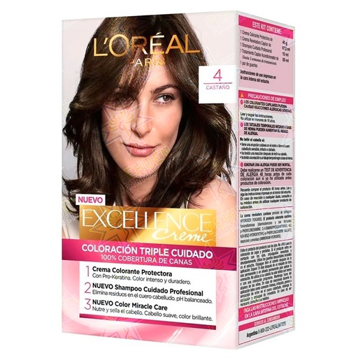[7501027275042] Excellence Creme 4 Castaño Tintura Permanente L'oreal
