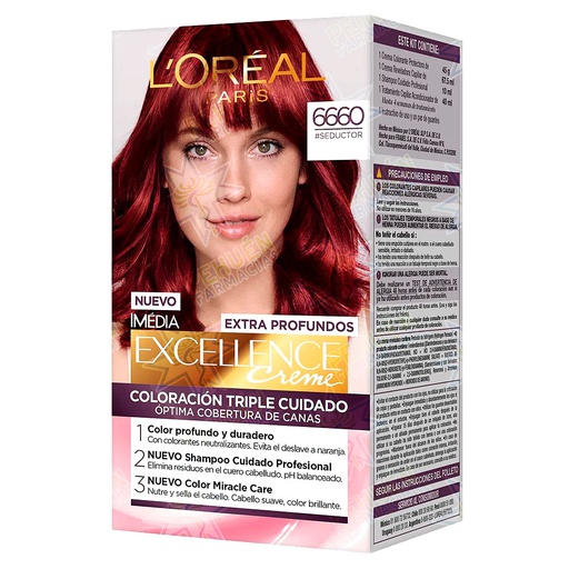 [7509552913804] Excellence Creme 6660 Seductor Tintura Permanente L'oreal