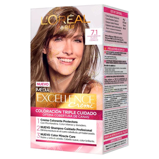 [7501027275172] Excellence Creme 7.1 Rubio Cenizo Tintura Permanente L'oreal