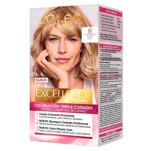[7509552911800] Excellence Creme 8 Rubio Miel Tintura Permanente L'oreal