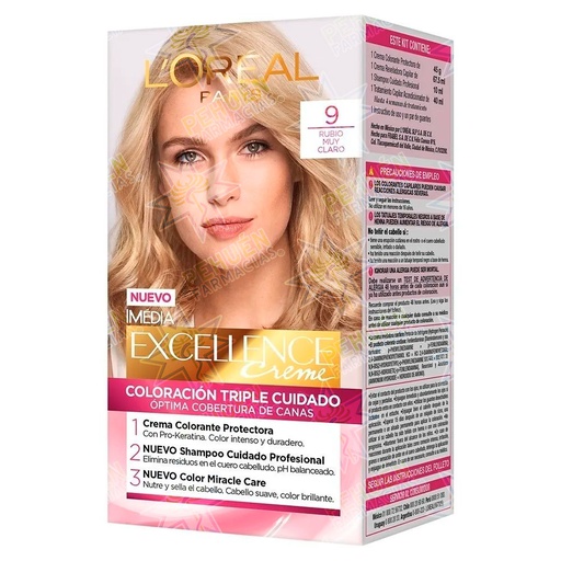 [7509552911817] Excellence Creme 9 Rubio Muy Claro Tintura Permanente L'oreal