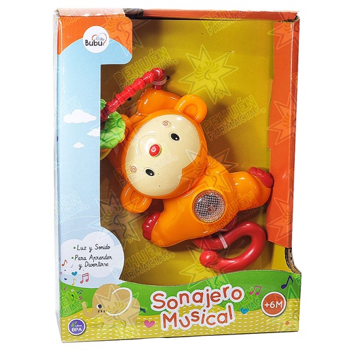 [7805633022244] Animal Sonajero Musical con Luz Bubu