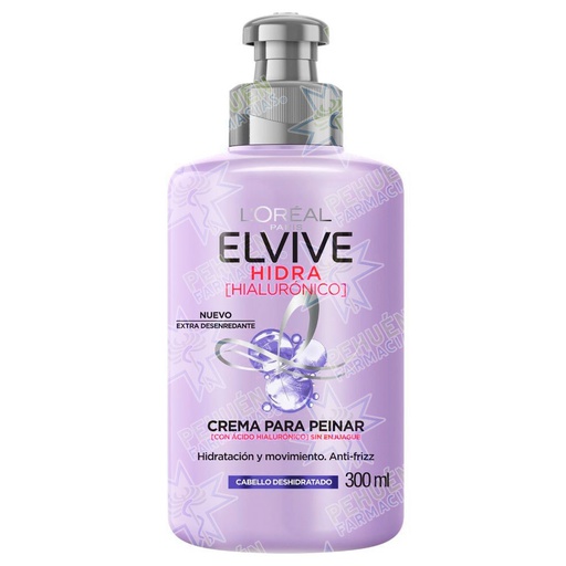 [7509552845938] Elvive Crema Para Peinar Hidra Hialurónico Cabello Deshidratado 300 mL L'oreal