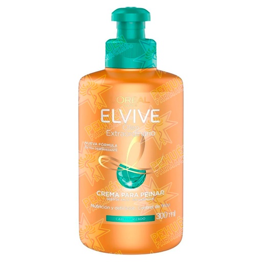 [7509552911473] Elvive Crema Para Peinar Oleo Extraordinario Cabello Rizado 300 mL L'oreal