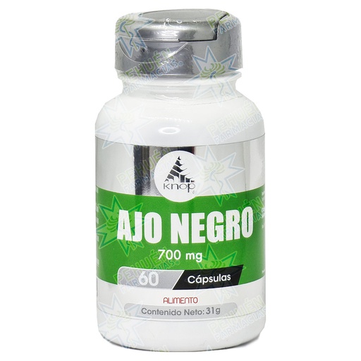 [7803504002944] Ajo Negro 700 mg 60 Cápsulas Knop