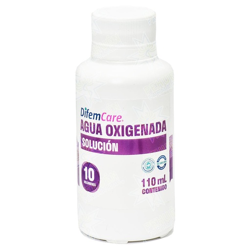 [7801000001331] Agua Oxigenada 10 vol Solución Tópica 110 mL (G) Difem Care