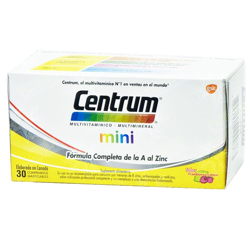 [7804900000763] Centrum Mini 30 Comprimidos Masticables GSK