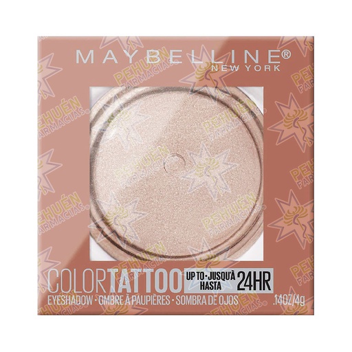[041554567908] Sombra de Ojos Tattoo 24Hrs. 30 High Roller Waterproof 4 g Maybelline