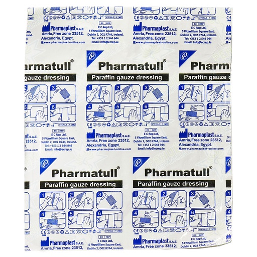 [6223003733421] Pharmatull Apósito de Gasa Parafinada 10 x 10 cm 1 Unidad Pharmaplast