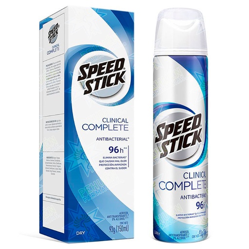 [7509546074009] Speed Stick Clinical Complete Antitranspirante Antibacterial 96h 150 mL Colgate