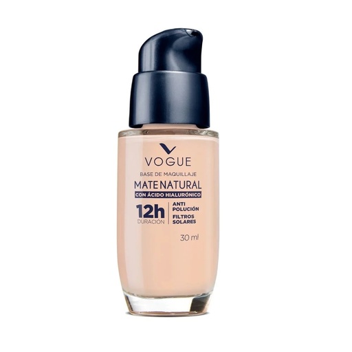[7509552847284] Vogue Base de Maquillaje Mate Natural 12h 30 mL