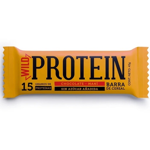 [7804673910030] Wild Protein Barra de Proteína Chocolate Maní 45 g