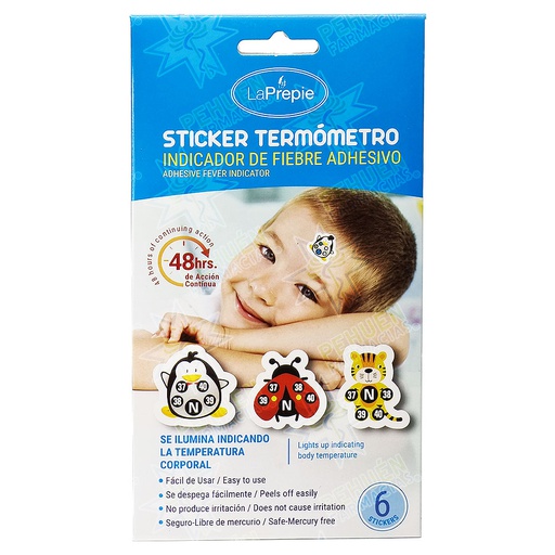 [7809601111916] La Prepié Termómetro Sticker 6 Unidades