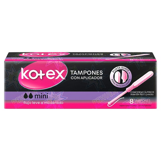 [7441008154594] Kotex Mini 8 Tampones con Aplicador Kimberly Clark