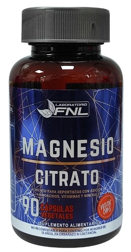 [8780202303018] Magnesio Citrato 90 Cápsulas Veggies FNL