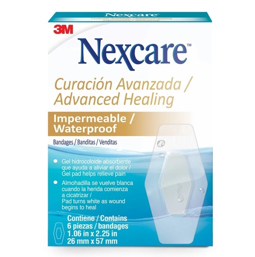 [051131223196] Nexcare Parche Hidrocoloide Curación Avanzada Impermeables 6 Unidades 3M