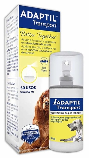 [3411112133758] Adaptil Transport Spray 60 mL Feromonas Antiestrés Perros Ceva