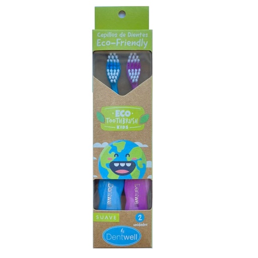 [7809601116836] Eco Friendly 2 Cepillos Dentales Infantiles Suaves