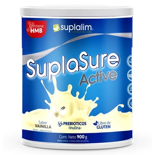 [7804616661241] SuplaSure Active con HMB Vainilla Alimento en Polvo 850 g Suplalim