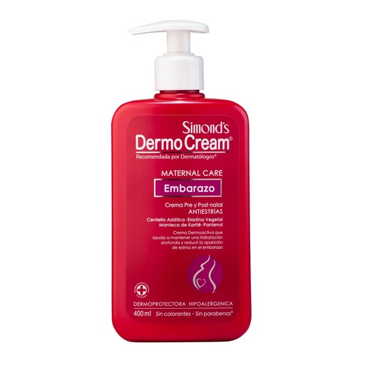[7804945060067] Simond's Dermocream Embarazo Crema Pre y Post Natal Antiestrías 400 mL Durandin