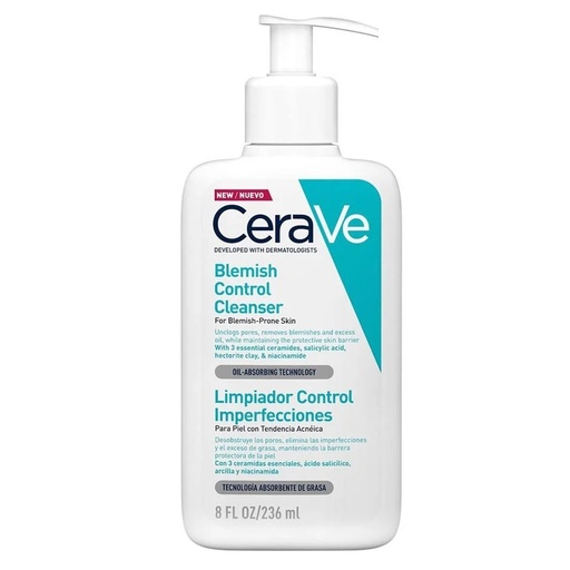 [3337875784054] CeraVe Limpiador Control Imperfecciones Piel Tendencia Acnéica 236 mL