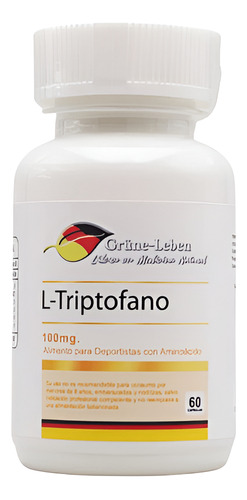 [900800100477] L-Triptófano 100 mg 60 Cápsulas Grune Leben