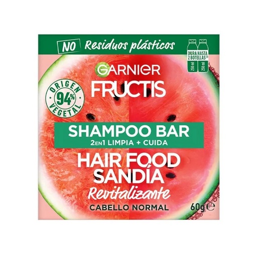 [3600542441162] Fructis Hair Food Shampoo en Barra Sandía 60 g Garnier