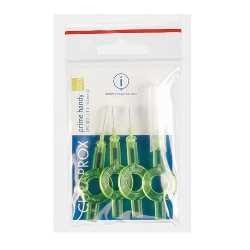 [7612412101003] Curaprox Prime Handy CPS 1011 4 Cepillos Interdentales con Mango Curaden