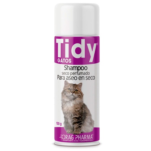 [7800006002762] Tidy Shampoo Seco Gatos Perfumado 100 g Drag Pharma