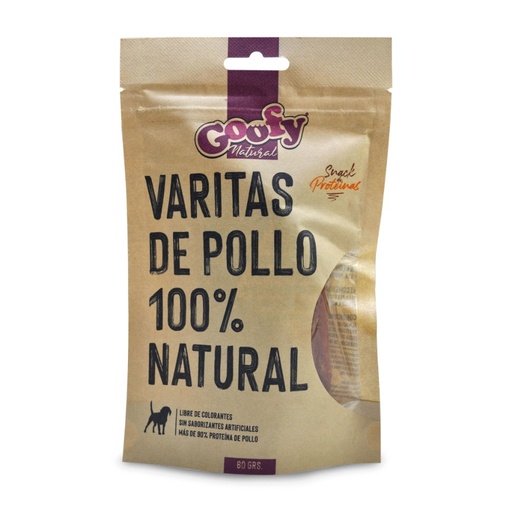 [7805505011543] Goofy Natural Snacks Varitas Pollo 60 g