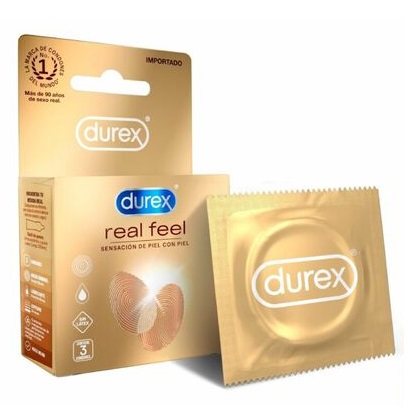[7702626214856] Durex Real Feel 3 Condones Sin Látex
