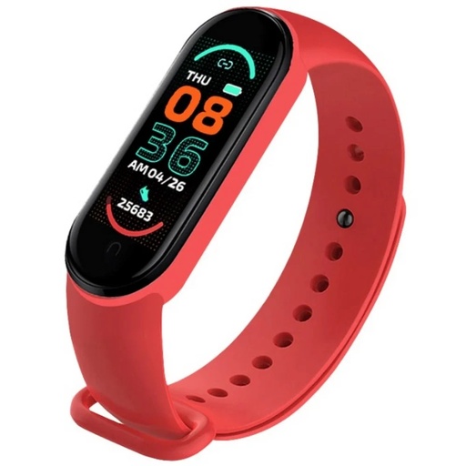 [7805633024125] Smartband Reloj Pulsera Inteligente M6 Rojo Active Life