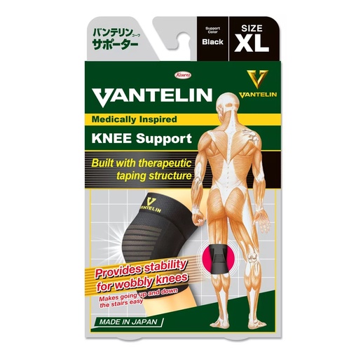 [4987067923601] Vantelin Rodillera Estabilizadora  Talla XL Color Negro Taping Incorporado