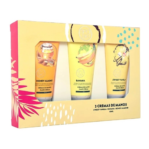 [7805633017059] Spa Be Set Cremas de Manos Vainilla 50 mL x3