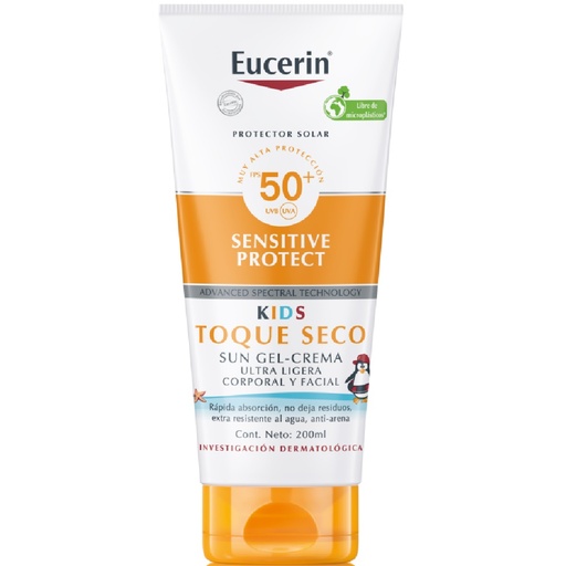[4005900996169] Eucerin Sun Kids Sensitive Protect Bloqueador FPS 50+ Gel-Crema Toque Seco 200 mL Beiersdorf
