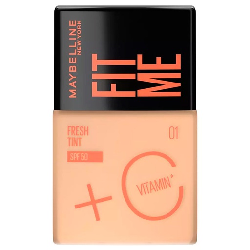 [6902395830504] Fit Me Base De Maquillaje Fresh Tint 01 SPF 50 30 mL Maybelline