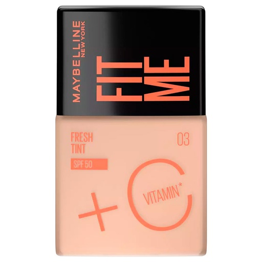 [6902395830528] Fit Me Base De Maquillaje Fresh Tint 03 SPF 50 30 mL Maybelline
