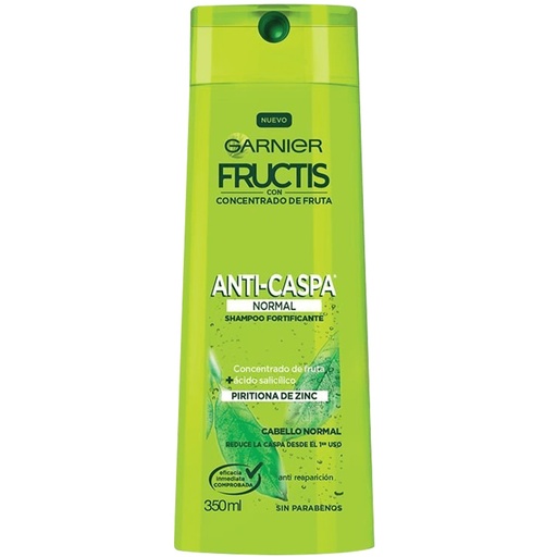 [7804960111041] Fructis Shampoo Anticaspa Fortificante Normal 350 mL