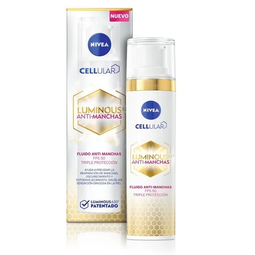 [4005900786487] Nivea Cellular Luminous 630° Fluído Anti Manchas FPS 50 Día 40 mL Beiersdorf