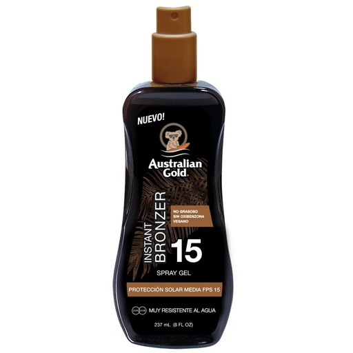 [054402730263] Australian Gold Instant Bronzer Fps 15 Spray Gel 237 mL Maver