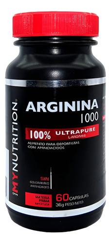 [7804616661029] L-Arginina 1000 UltraPure 60 Cápsulas MyNutrition