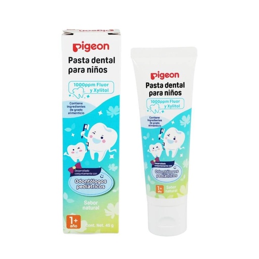 [4902508802505] Pigeon Pasta Dental Infantil 1000ppm Fluor Sabor Natural 35 g